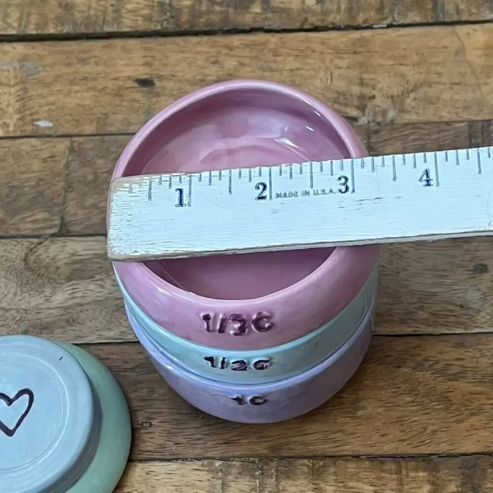 Studio Art Pottery Ceramic Measuring Cups Stackable 6